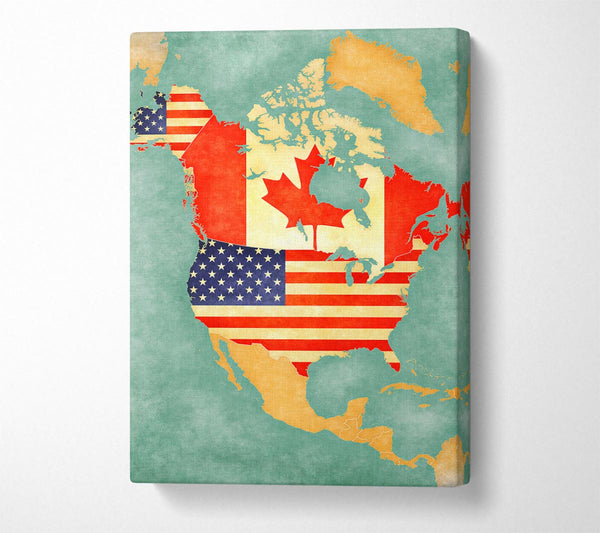 Canada And American Map