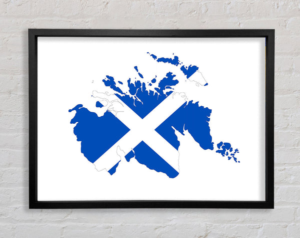 Scottish Flag Over Map 1