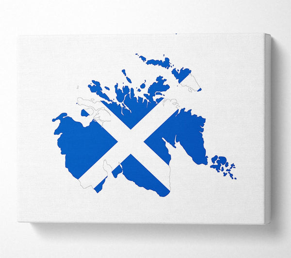 Scottish Flag Over Map 1