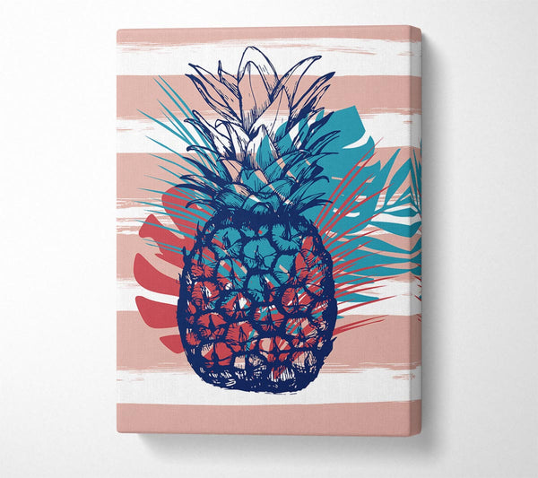 Pop Art Pineapple Palm Leaves