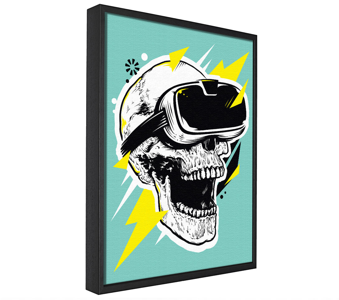 A picture of a Video Game Shocked Skull framed canvas print sold by Wallart-Direct.co.uk