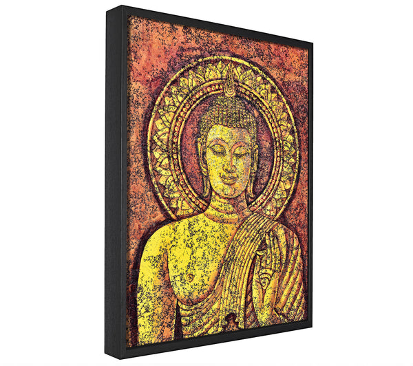 A picture of a Golden Buddha 1 framed canvas print sold by Wallart-Direct.co.uk