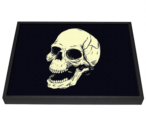 A picture of a Laughing Skull framed canvas print sold by Wallart-Direct.co.uk