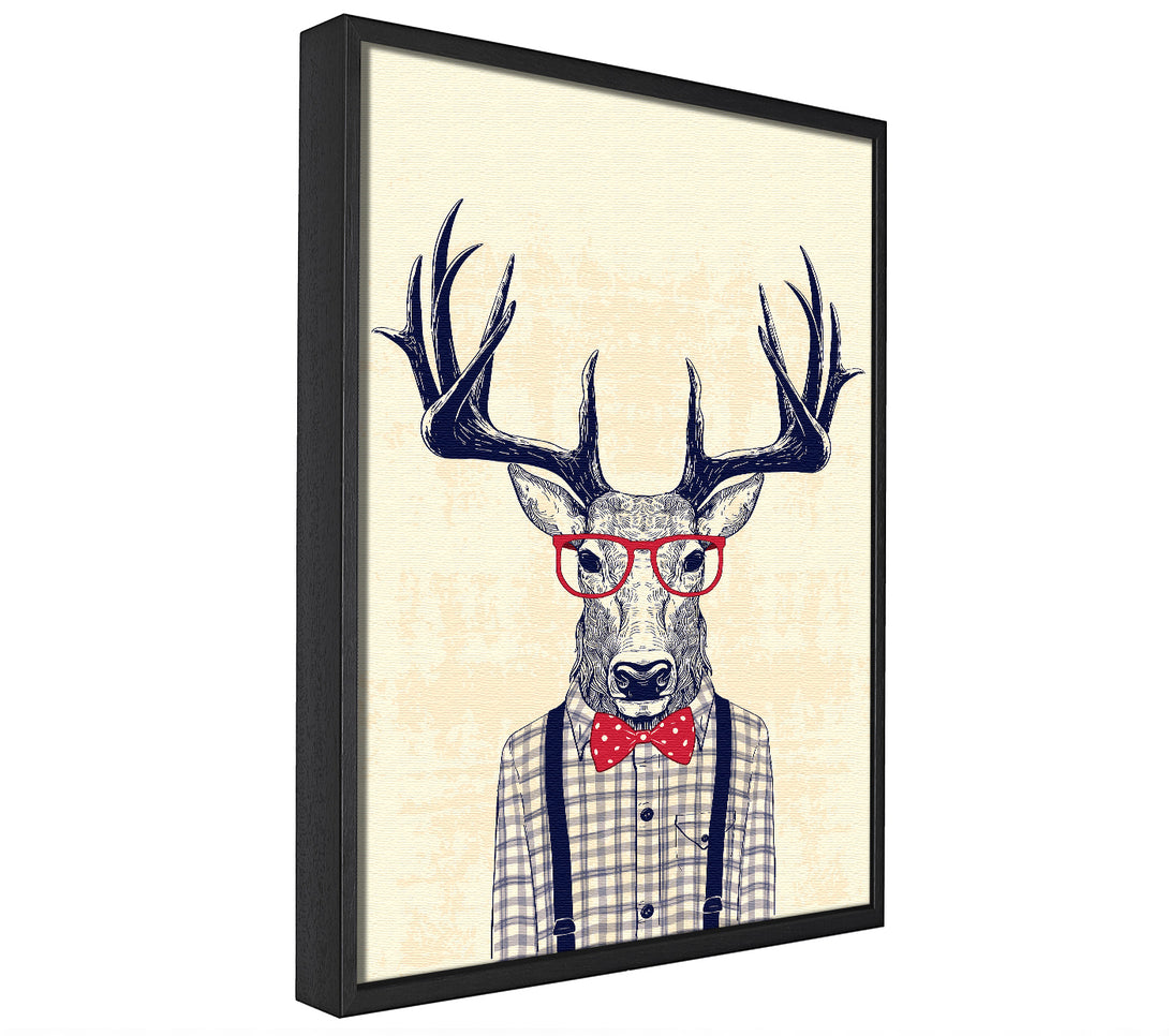 A picture of a Clever Stag framed canvas print sold by Wallart-Direct.co.uk