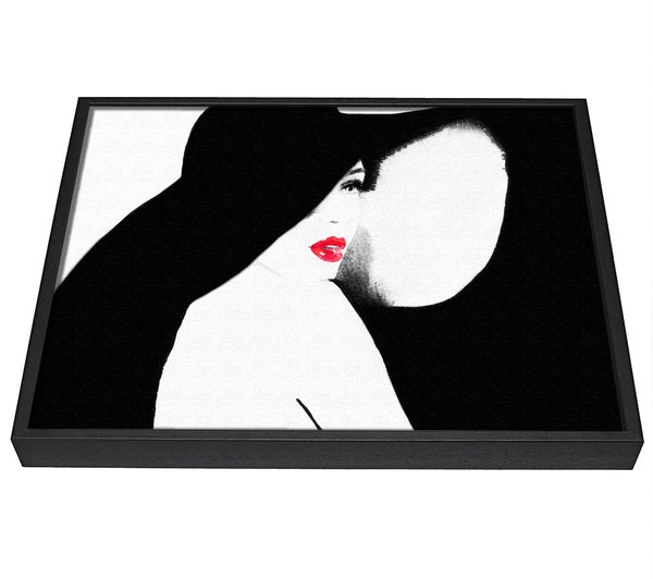 A picture of a Mysterious Girl framed canvas print sold by Wallart-Direct.co.uk