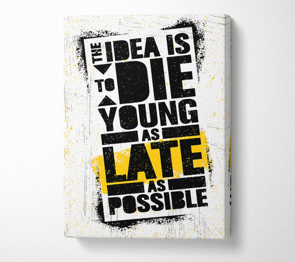 The Idea Is To Die Young