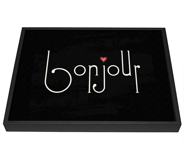 A picture of a Bonjour 2 framed canvas print sold by Wallart-Direct.co.uk