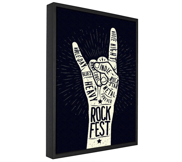 A picture of a Rock Fest framed canvas print sold by Wallart-Direct.co.uk