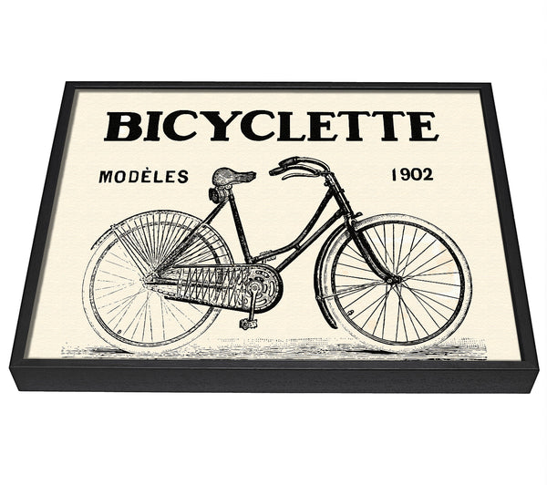 A picture of a French Bicycle framed canvas print sold by Wallart-Direct.co.uk