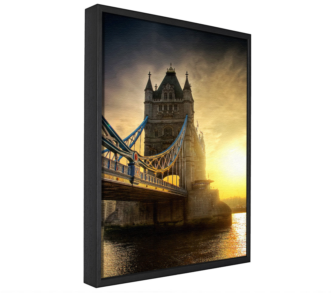 A picture of a Stunning Tower Bridge Sunset framed canvas print sold by Wallart-Direct.co.uk