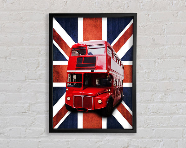 Red Bus On The British Flag