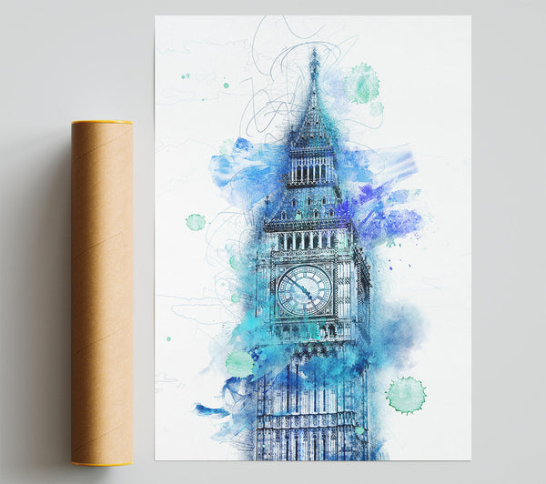 Watercolour Big Ben 1