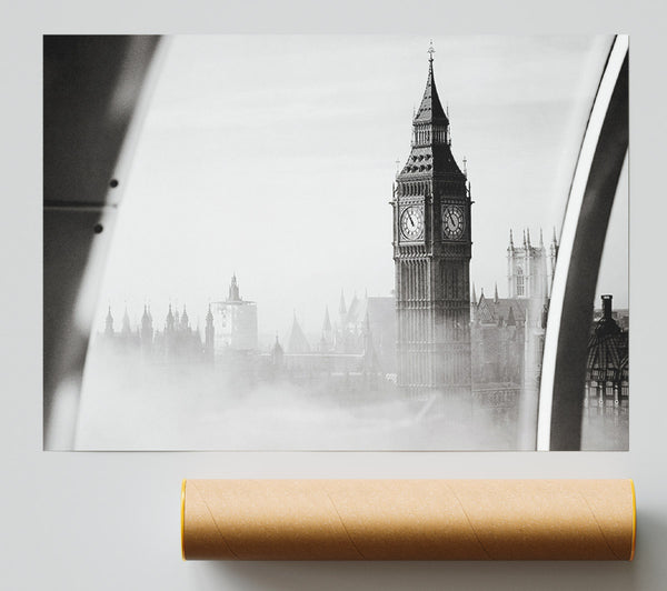 Big Ben Through The London Eye Mist