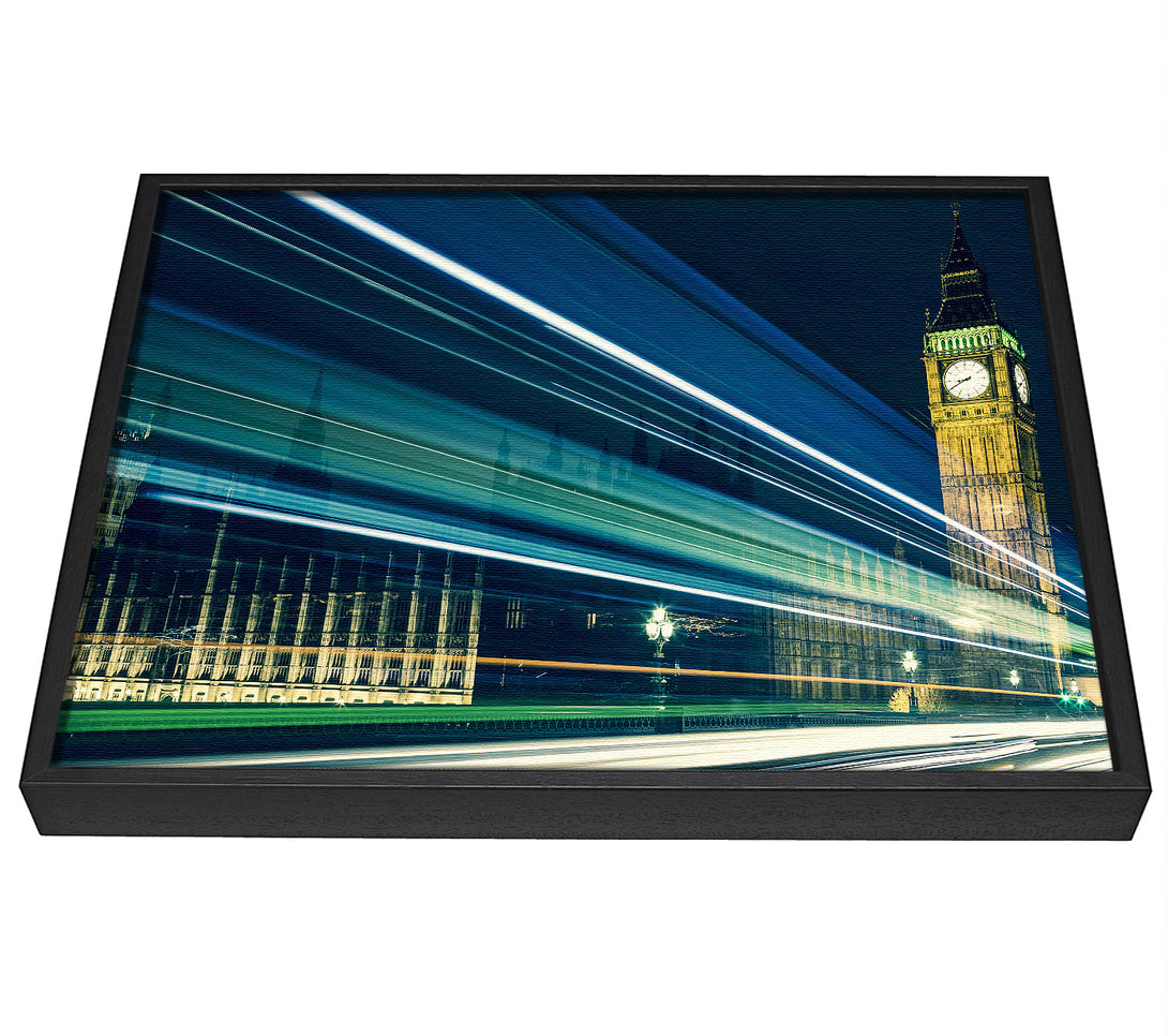 A picture of a Big Ben Speed Of Light 6 framed canvas print sold by Wallart-Direct.co.uk