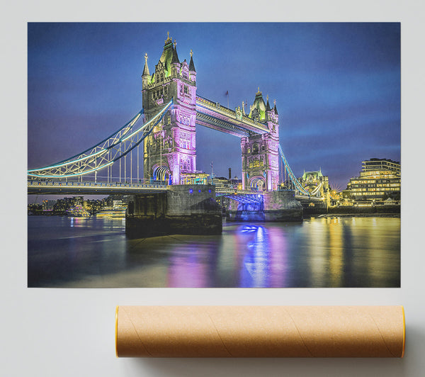 Tower Bridge Pink Glow