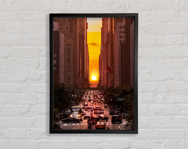 Sunset Through The Streets Of NYC