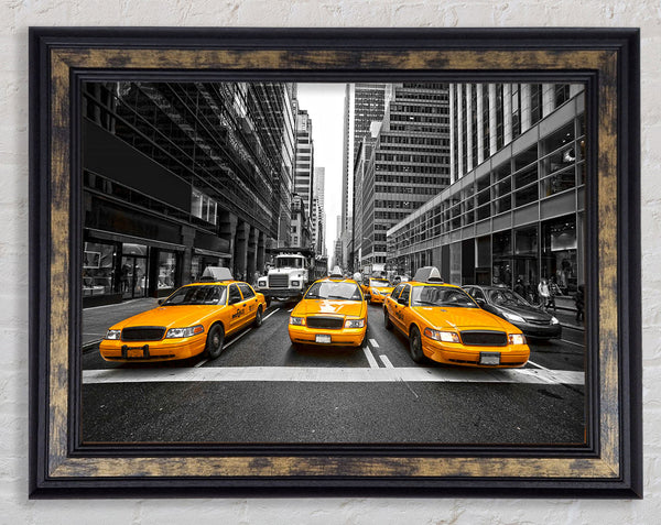 Yellow Taxi Cabs In NYC