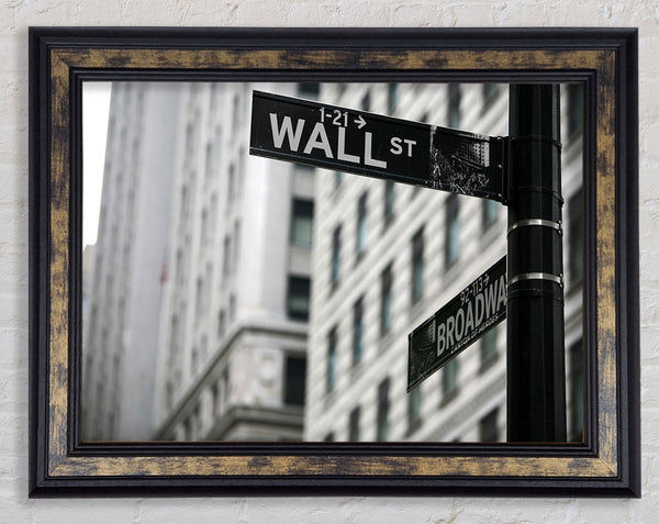 Wall Street And Broadway Signs