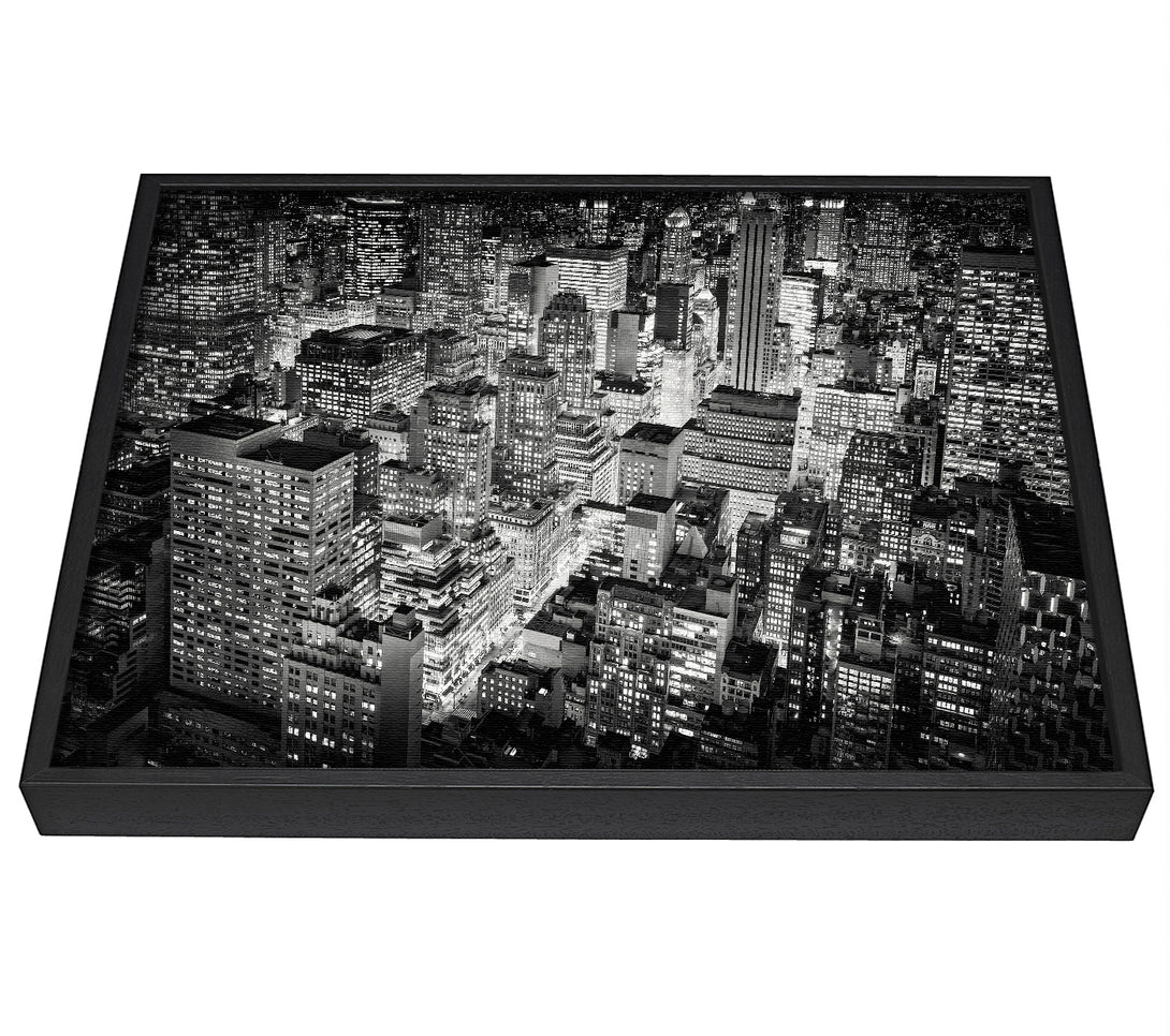 A picture of a Looking Down On The Big Apple framed canvas print sold by Wallart-Direct.co.uk