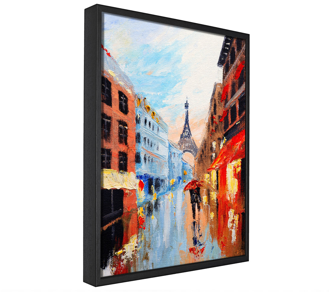 A picture of a Eiffel Tower Streets 16 framed canvas print sold by Wallart-Direct.co.uk