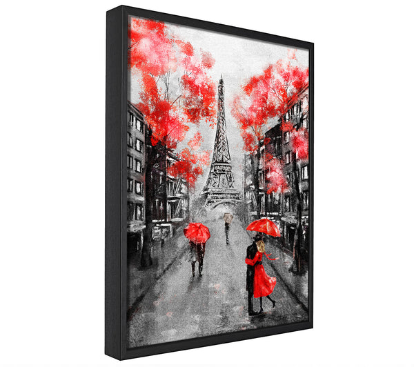 A picture of a Eiffel Tower Streets 17 framed canvas print sold by Wallart-Direct.co.uk