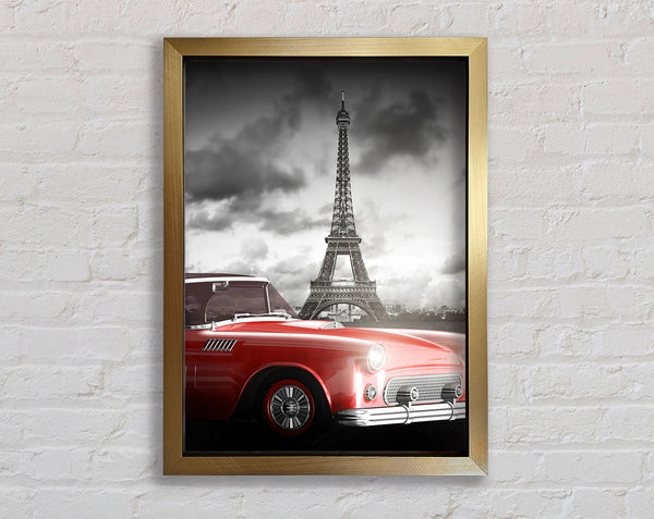 Eiffel Tower Retro Car