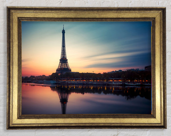 Eiffel Tower Over The River Seine 4