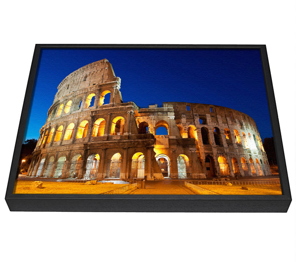 A picture of a Colosseum Under The Twilight framed canvas print sold by Wallart-Direct.co.uk