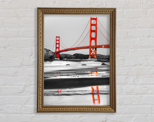 Golden Gate Bridge Red Reflections