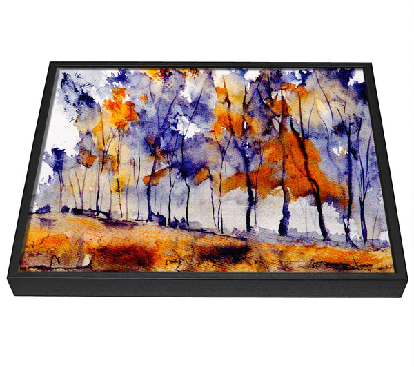 A picture of a Autumn Trees framed canvas print sold by Wallart-Direct.co.uk