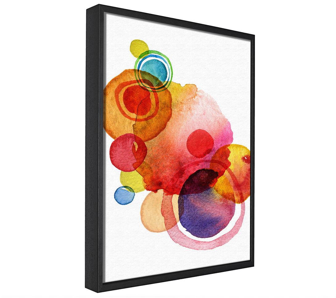 A picture of a Rainbow Planets framed canvas print sold by Wallart-Direct.co.uk