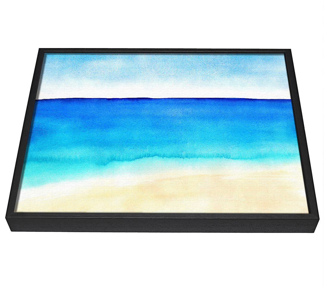 A picture of a Ocean Blues framed canvas print sold by Wallart-Direct.co.uk