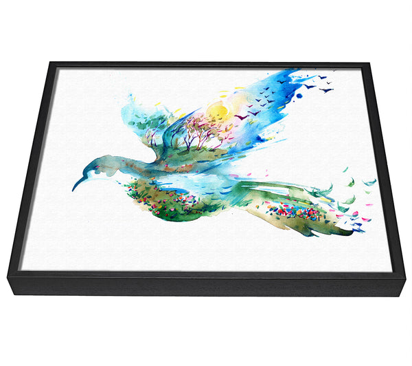 A picture of a Dove Magic framed canvas print sold by Wallart-Direct.co.uk