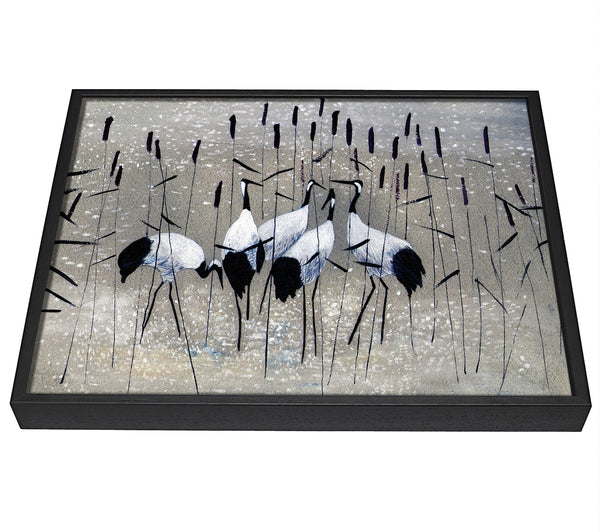 A picture of a Bird Treat framed canvas print sold by Wallart-Direct.co.uk