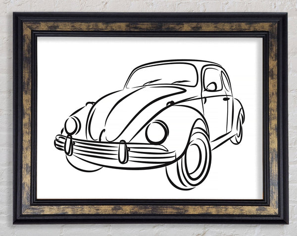 VW Beetle Outline