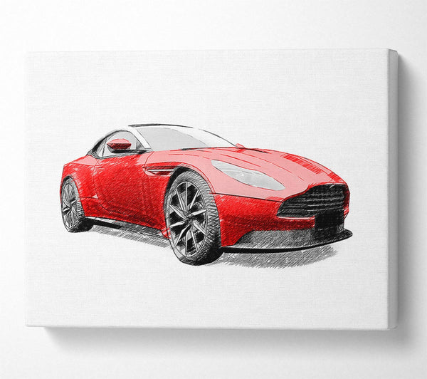 Maserati Red Drawing