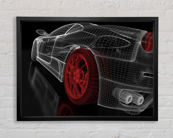 Wireframe Ferrari 2