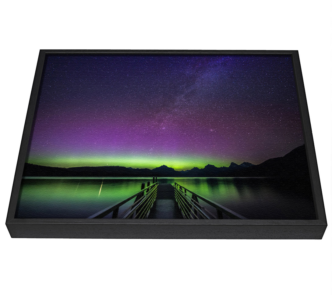 A picture of a Glow Of The Northern Lights framed canvas print sold by Wallart-Direct.co.uk