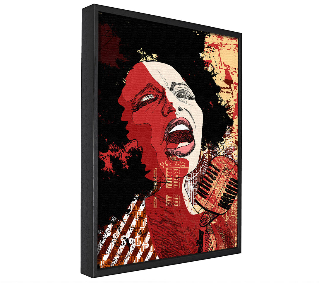 A picture of a Femail Vocalist framed canvas print sold by Wallart-Direct.co.uk