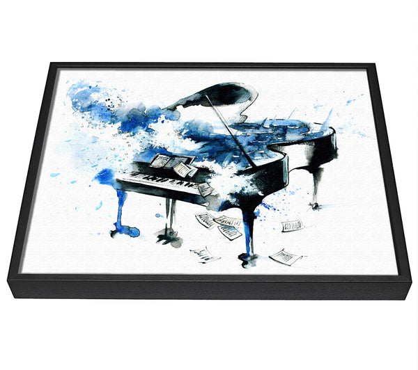 A picture of a Piano Blues framed canvas print sold by Wallart-Direct.co.uk