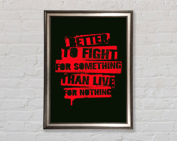 Better To Fight For Something