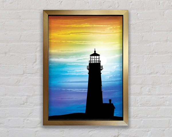 Lighthouse Rainbow Skies