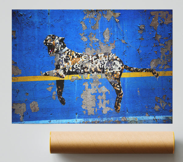 Banksy Blue Leopard