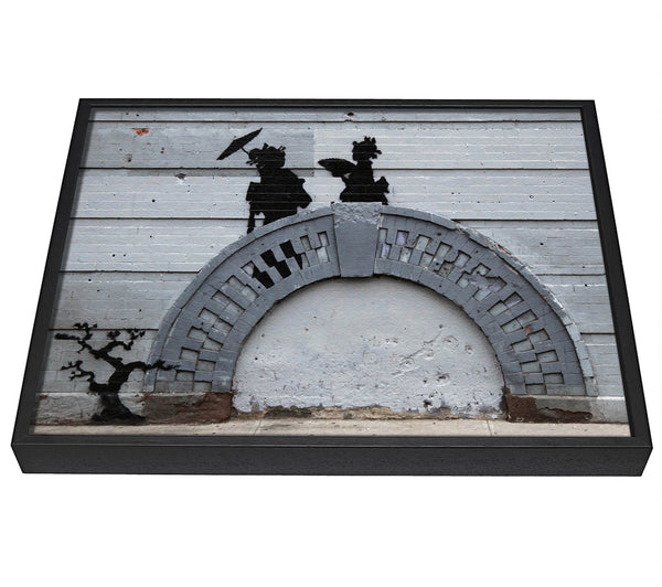 A picture of a Geisha Bridge framed canvas print sold by Wallart-Direct.co.uk