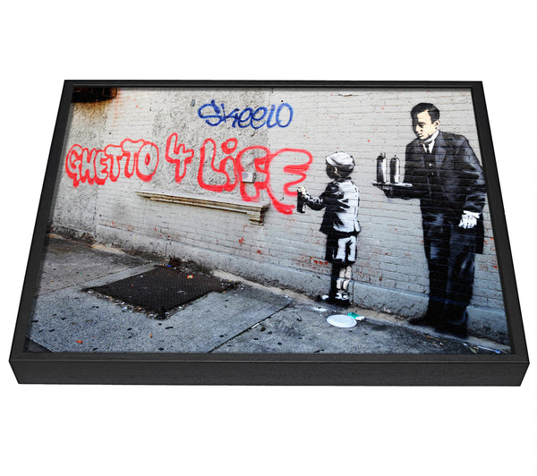 A picture of a Ghetto for life framed canvas print sold by Wallart-Direct.co.uk