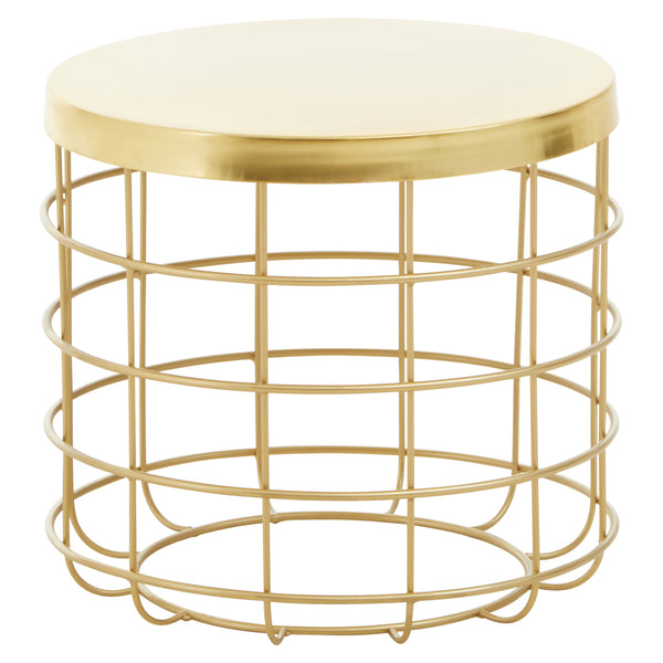 Gilded Caged Base Side Table