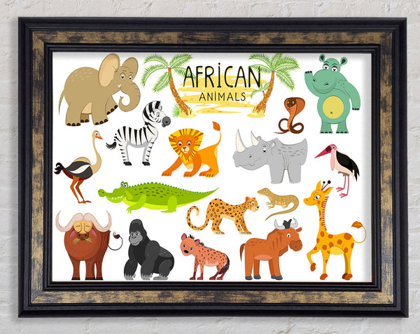 African animals cartoon