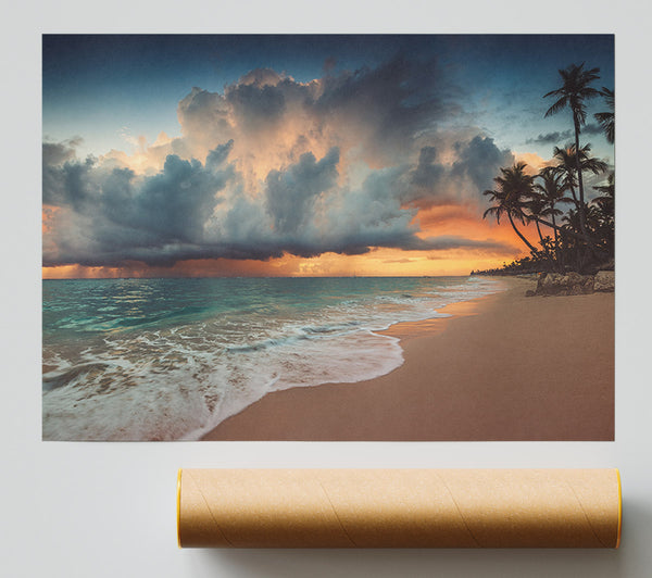 Grey Clouds On The Beach