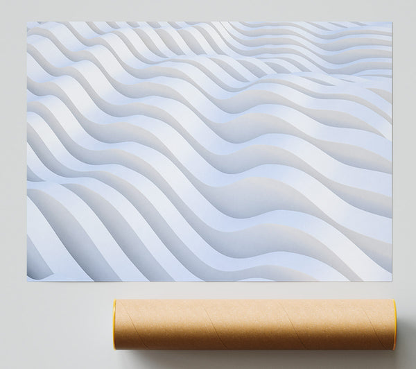 Wavy Shapes In White