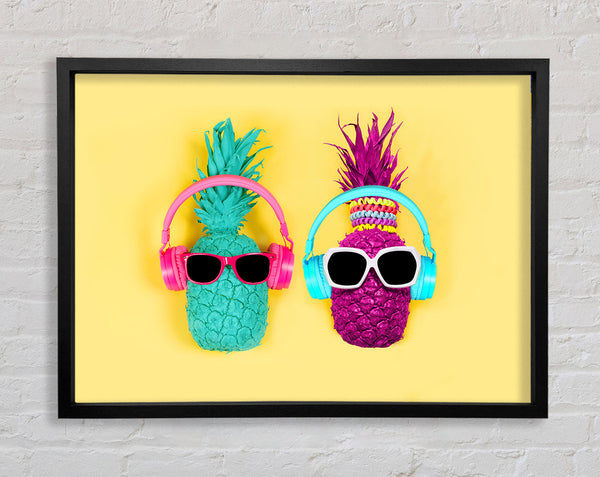 Pineapple Colours and headphones